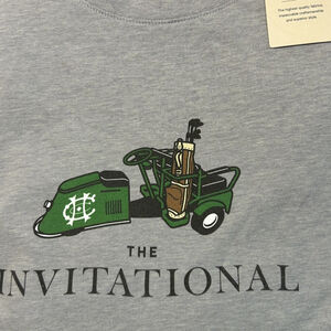 New! Peter Millar  the invitational 2XL gray  Graphic Tee T-Shirt